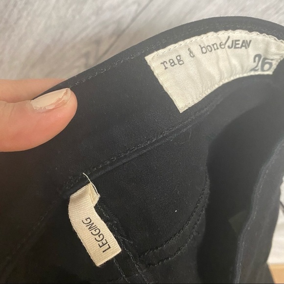 Rag & Bone | The Legging Jeans Blackout Size 26 - Picture 11 of 12